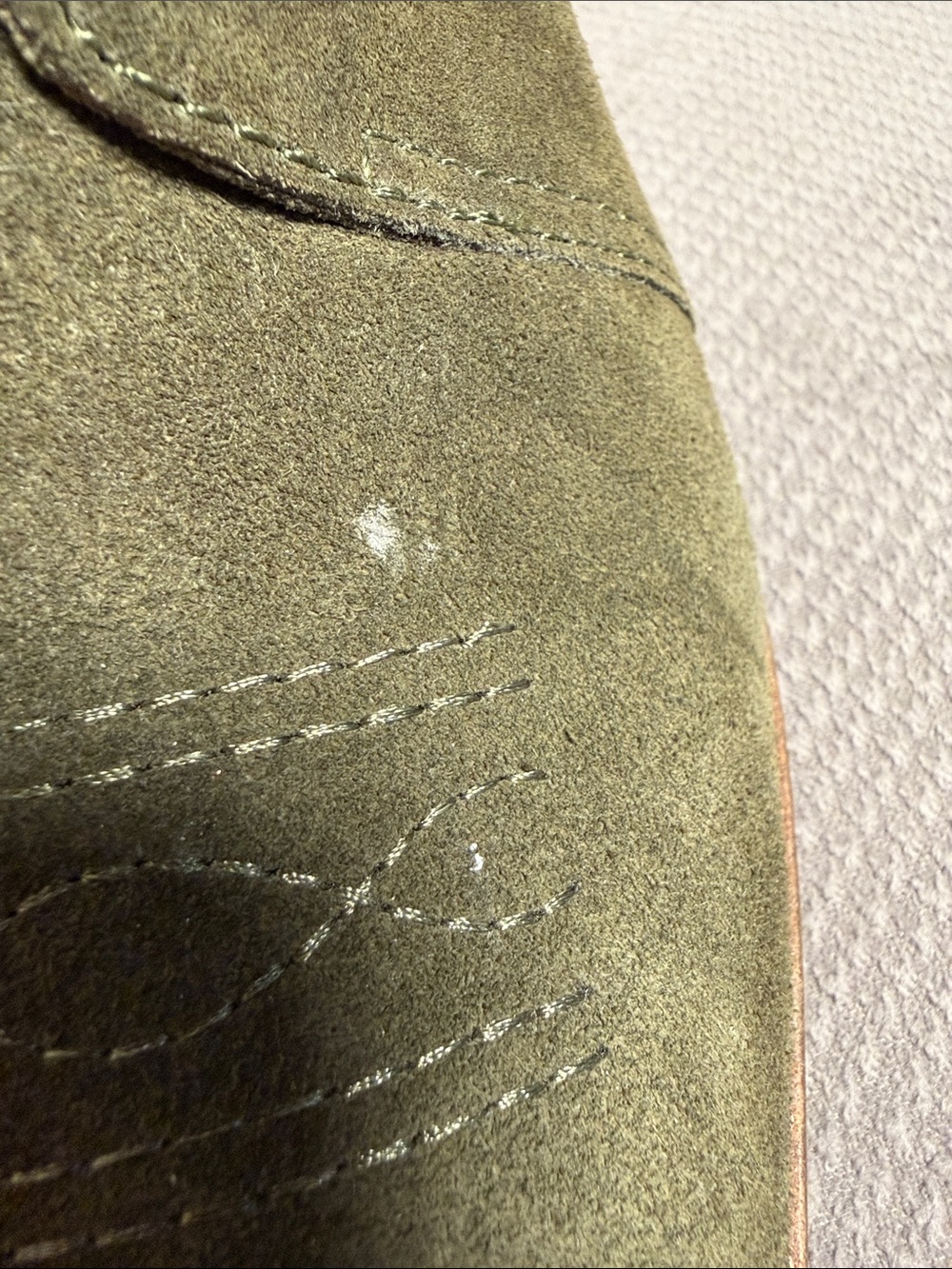 Kelsi Dagger for Anthropologie Olive Green Suede Lace-Up Ankle Boots - Picture 10 of 10